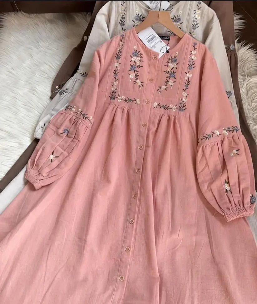 Gulab Embroiderd Stitched Frock