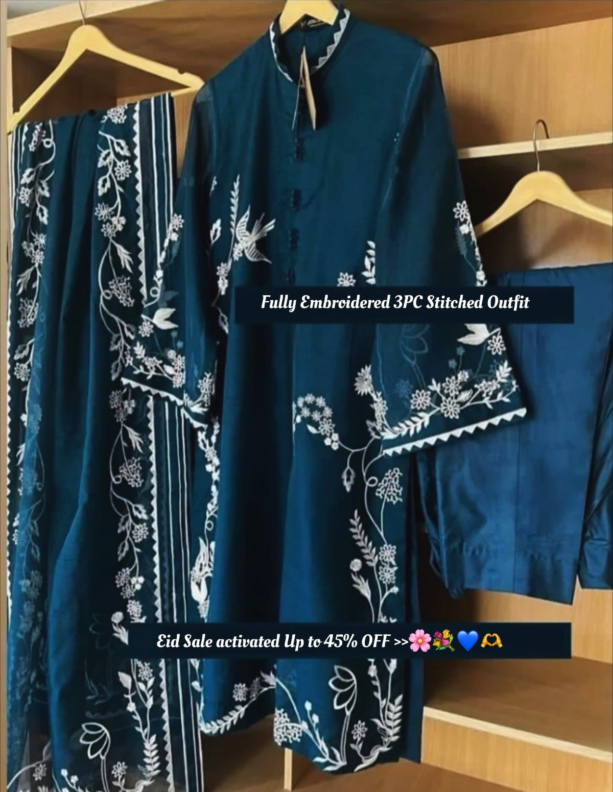 Gulbhar Embroidered 3PC Outfit – humasapperal