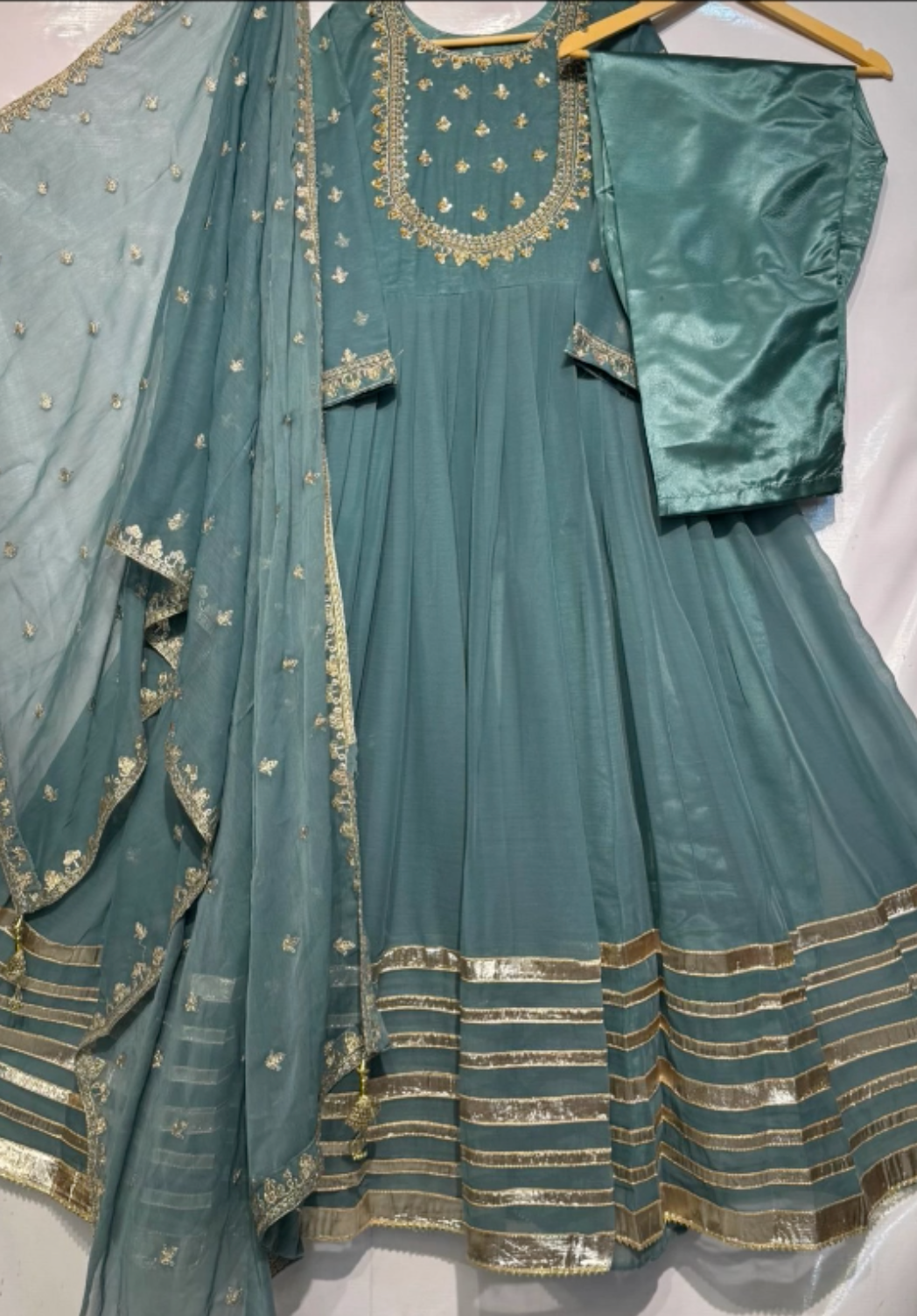 Anarkali Three Piece Stitched Frock