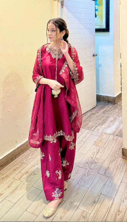 Inza 3PC Stitched Dress