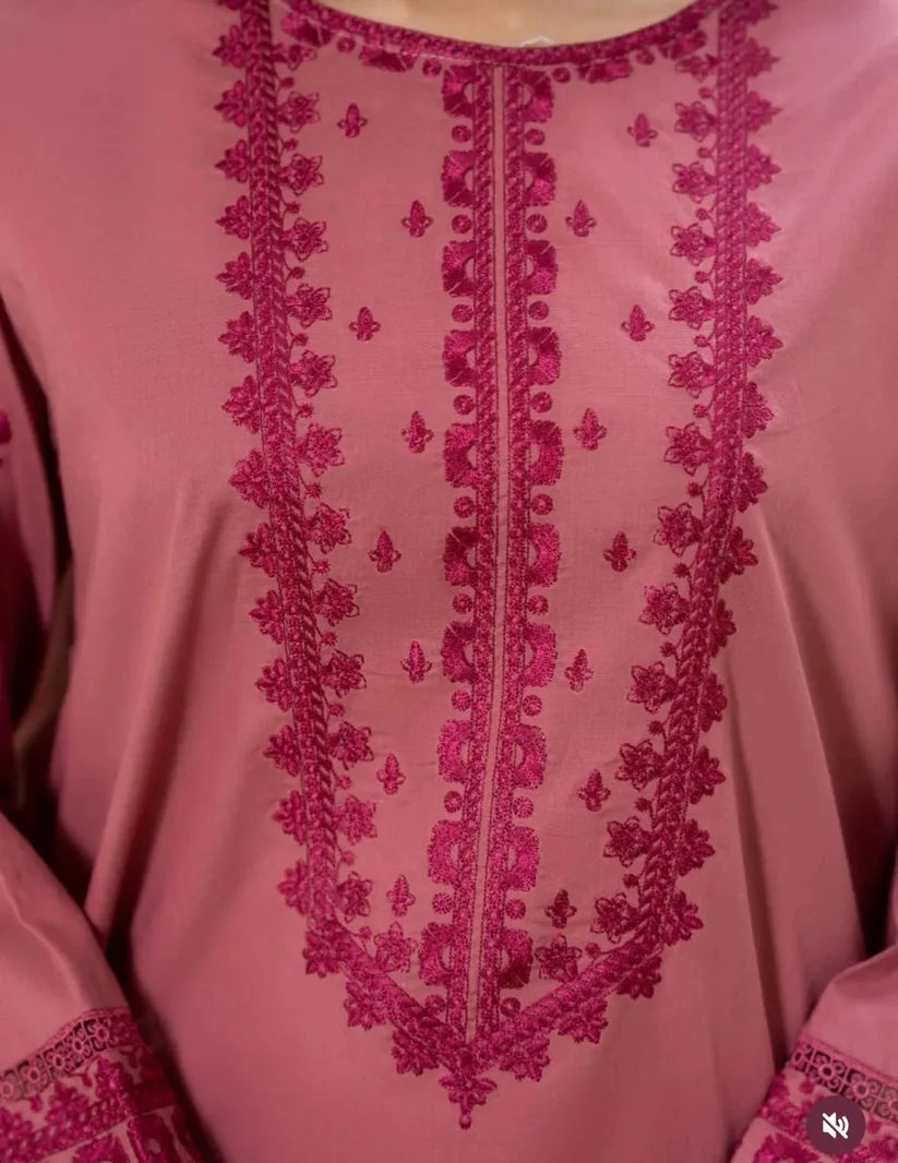 Pink bloom Stitched Dress