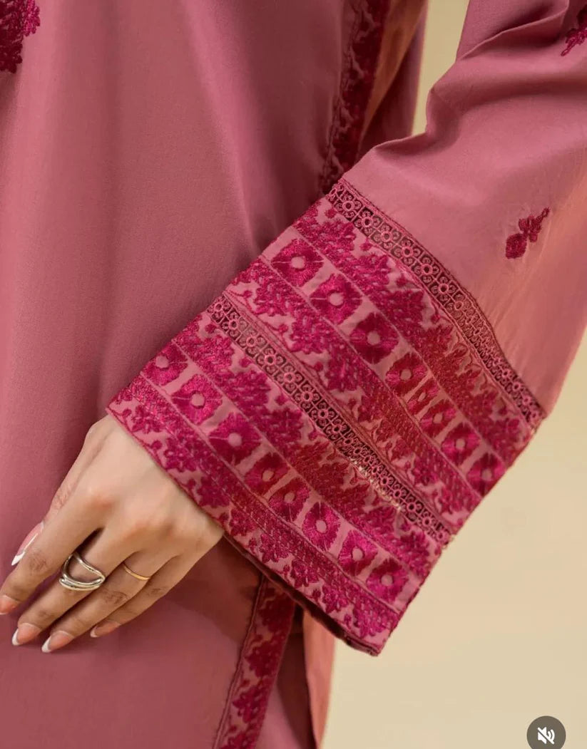 Pink bloom Stitched Dress
