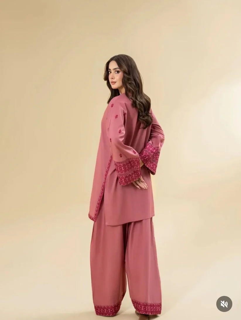 Pink bloom Stitched Dress