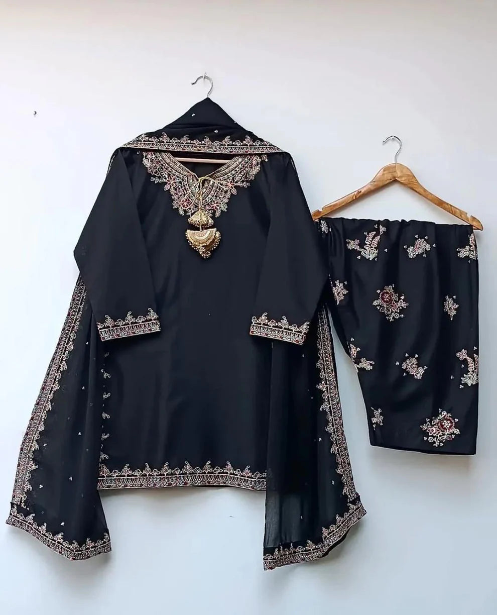 Inza 3PC Stitched Dress